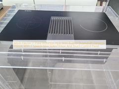 60cm 電動2ゾーンインダクションホブ 組み込みダウンドラフト抽出機 フード 3 スピード マックス 504m3 / 時間とタッチ制御パネル