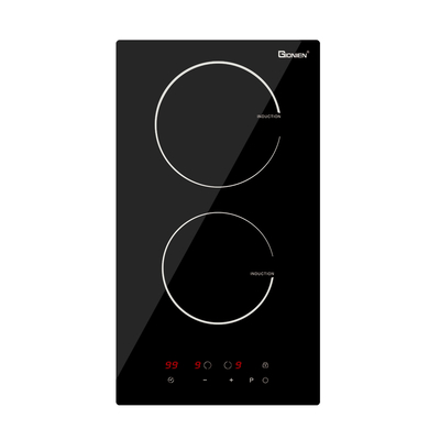 2バーナー電気炊飯台 220V-240V 内蔵インダクション炊飯台 12インチ 3500W