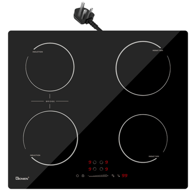 プラグインインダクションホブ 13Amp 2800W 60cm ブリッジゾーン付き統合電気炊飯台