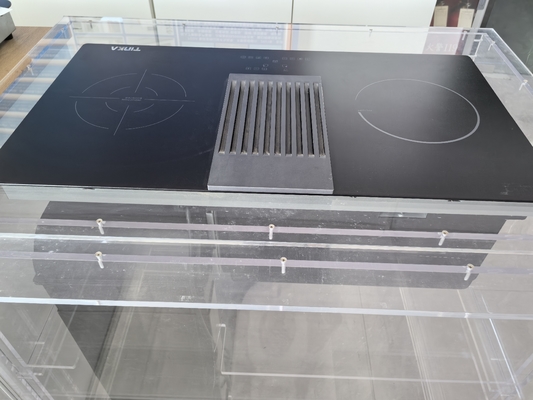 60cm 電動2ゾーンインダクションホブ 組み込みダウンドラフト抽出機 フード 3 スピード マックス 504m3 / 時間とタッチ制御パネル